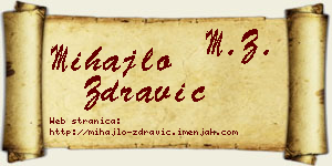 Mihajlo Zdravić vizit kartica